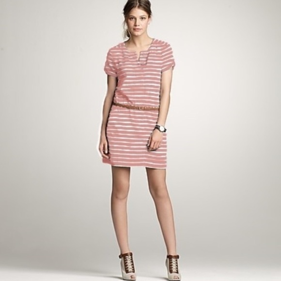 J. Crew Dresses & Skirts - J Crew Nautical Boathouse Washed Cotton Red Stripe Dress 4